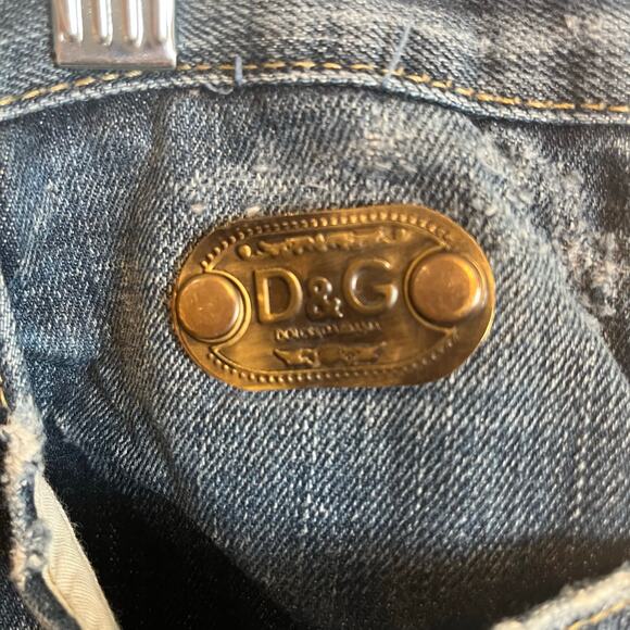 Dolce & Gabbana lightly distressed jeans size 6US (EUR 36) rear metal tag broken - Picture 3 of 7